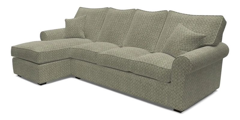 Upperton Chaise LHF in Two Tone Plain Biscuit - Loose cover option available