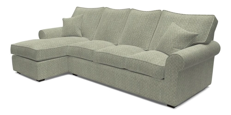 Upperton Chaise LHF in Two Tone Plain Biscuit - Loose cover option available