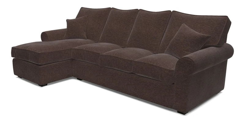 Upperton Chaise LHF in Two Tone Plain Biscuit - Loose cover option available
