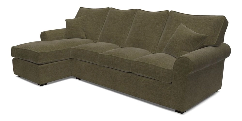 Upperton Chaise LHF in Two Tone Plain Biscuit - Loose cover option available