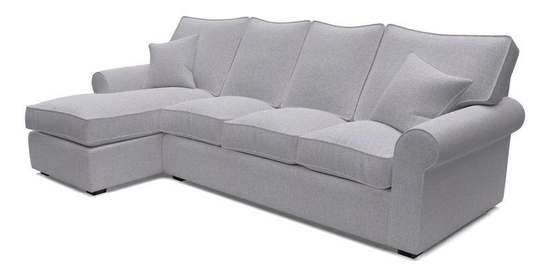 Upperton Chaise LHF in Two Tone Plain Biscuit - Loose cover option available