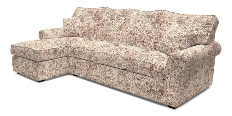 Upperton Chaise LHF in Two Tone Plain Biscuit - Loose cover option available