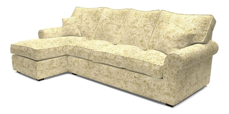 Upperton Chaise LHF in Two Tone Plain Biscuit - Loose cover option available