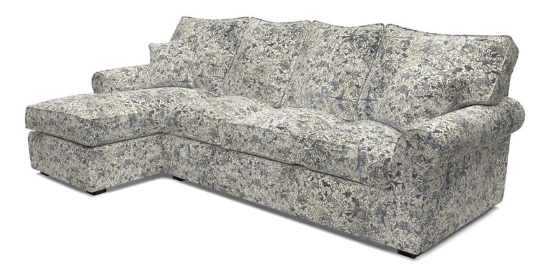 Upperton Chaise LHF in Two Tone Plain Biscuit - Loose cover option available