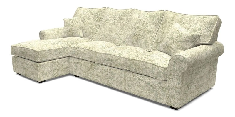 Upperton Chaise LHF in Two Tone Plain Biscuit - Loose cover option available