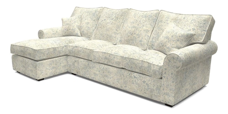 Upperton Chaise LHF in Two Tone Plain Biscuit - Loose cover option available