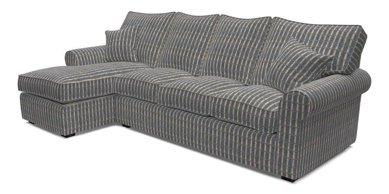 Upperton Chaise LHF in Two Tone Plain Biscuit - Loose cover option available
