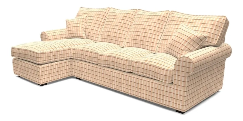 Upperton Chaise LHF in Two Tone Plain Biscuit - Loose cover option available