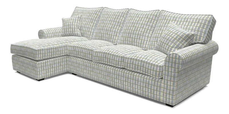 Upperton Chaise LHF in Two Tone Plain Biscuit - Loose cover option available