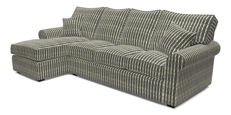 Upperton Chaise LHF in Two Tone Plain Biscuit - Loose cover option available