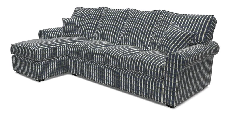 Upperton Chaise LHF in Two Tone Plain Biscuit - Loose cover option available