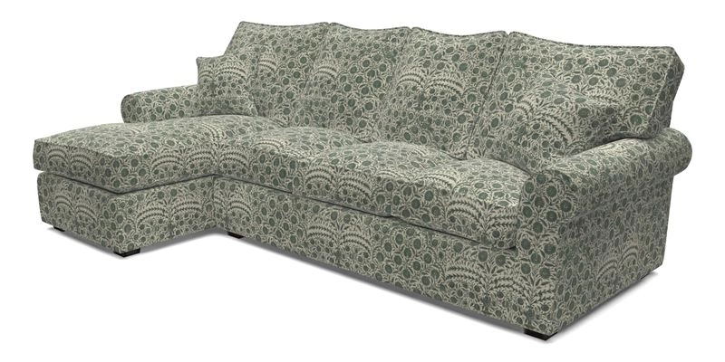 Upperton Chaise LHF in Two Tone Plain Biscuit - Loose cover option available