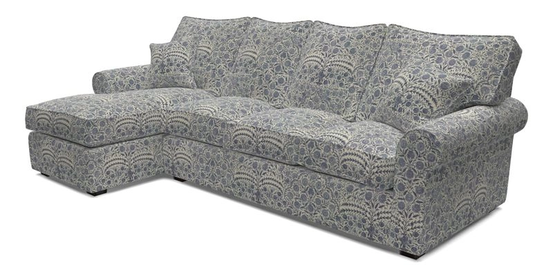 Upperton Chaise LHF in Two Tone Plain Biscuit - Loose cover option available