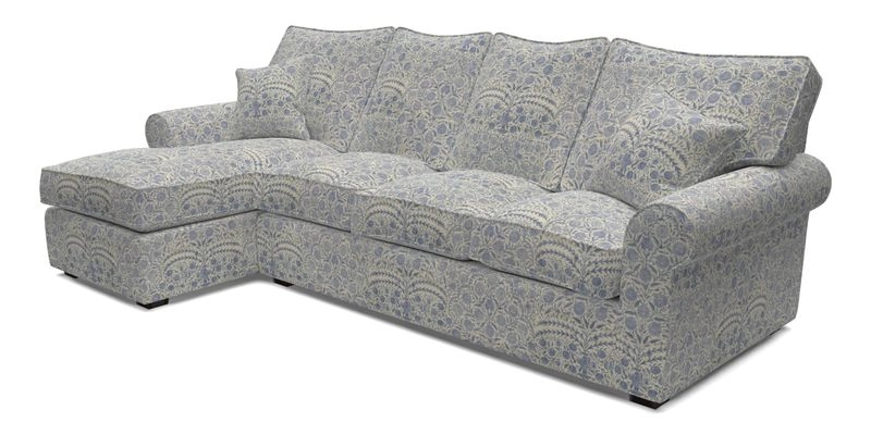 Upperton Chaise LHF in Two Tone Plain Biscuit - Loose cover option available