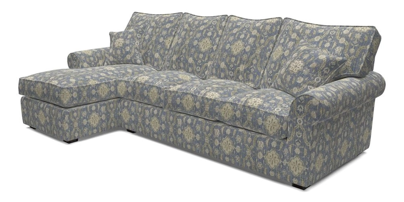 Upperton Chaise LHF in Two Tone Plain Biscuit - Loose cover option available
