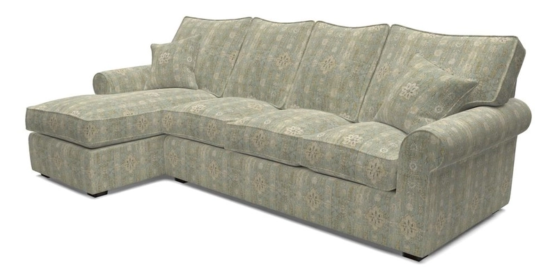 Upperton Chaise LHF in Two Tone Plain Biscuit - Loose cover option available
