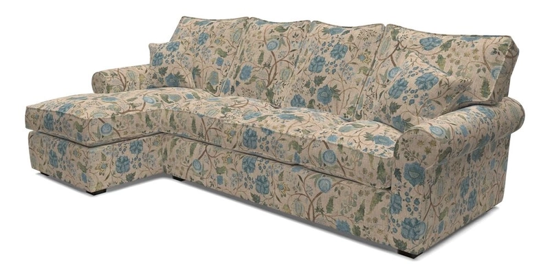 Upperton Chaise LHF in Two Tone Plain Biscuit - Loose cover option available