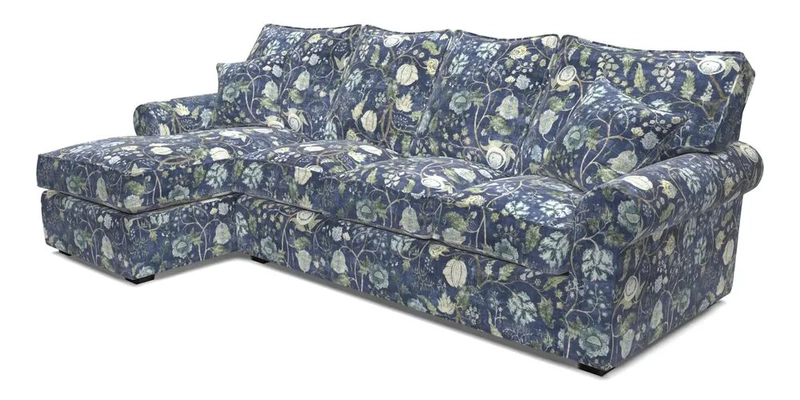 Upperton Chaise LHF in Two Tone Plain Biscuit - Loose cover option available