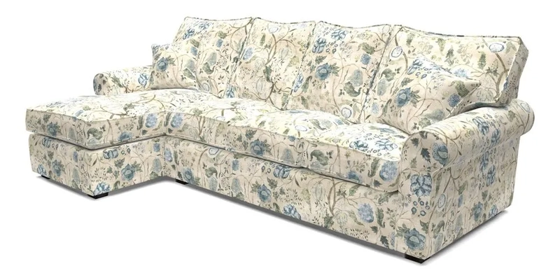 Upperton Chaise LHF in Two Tone Plain Biscuit - Loose cover option available