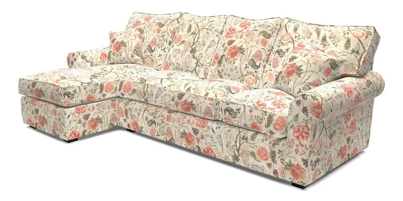 Upperton Chaise LHF in Two Tone Plain Biscuit - Loose cover option available