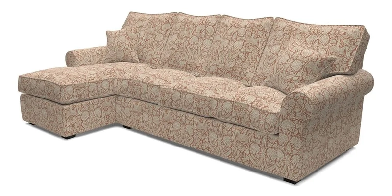 Upperton Chaise LHF in Two Tone Plain Biscuit - Loose cover option available