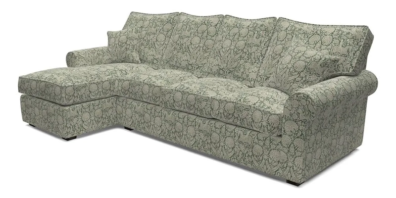 Upperton Chaise LHF in Two Tone Plain Biscuit - Loose cover option available