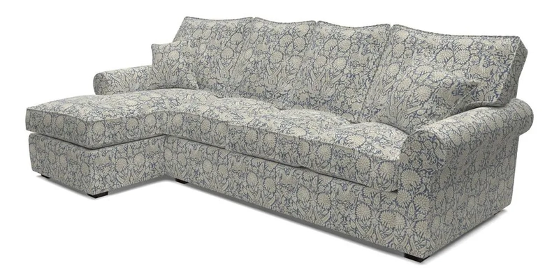 Upperton Chaise LHF in Two Tone Plain Biscuit - Loose cover option available