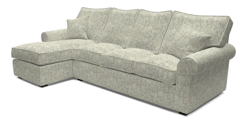 Upperton Chaise LHF in Two Tone Plain Biscuit - Loose cover option available