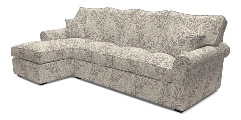 Upperton Chaise LHF in Two Tone Plain Biscuit - Loose cover option available
