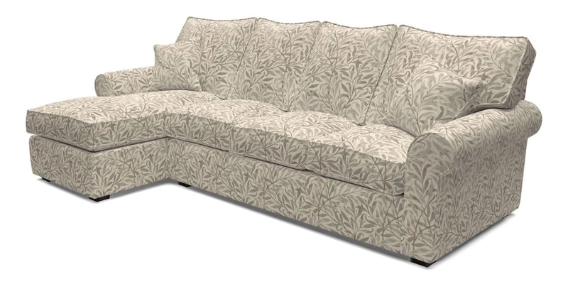 Upperton Chaise LHF in Two Tone Plain Biscuit - Loose cover option available