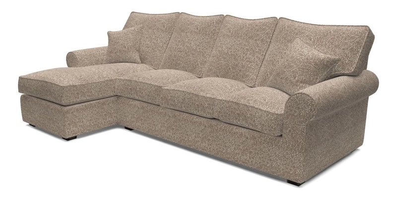 Upperton Chaise LHF in Two Tone Plain Biscuit - Loose cover option available