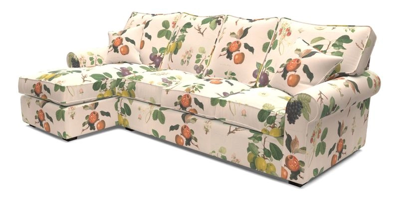 Upperton Chaise LHF in Two Tone Plain Biscuit - Loose cover option available