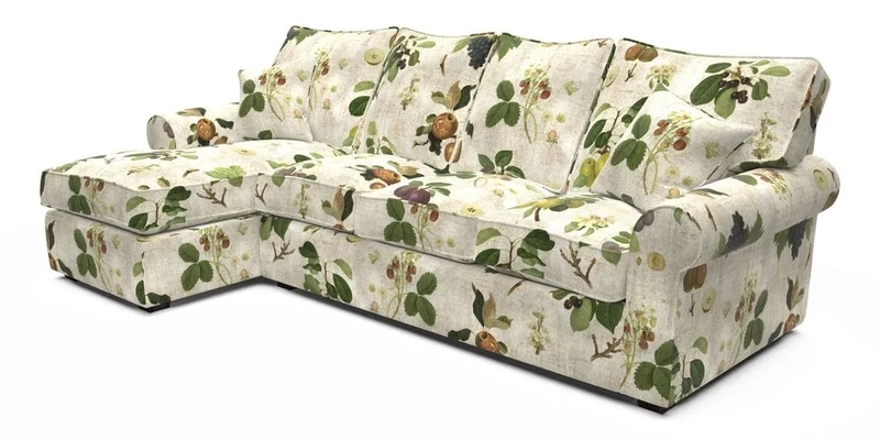 Upperton Chaise LHF in Two Tone Plain Biscuit - Loose cover option available