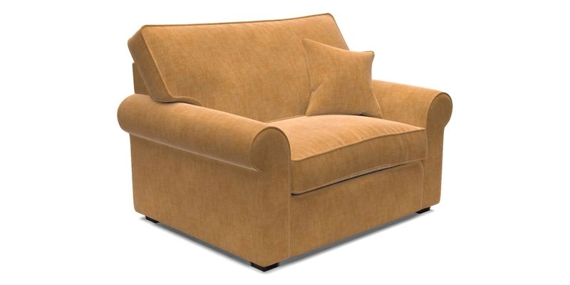 Upperton Snuggler Loose Cover in Two Tone Plain Biscuit - Loose cover option available