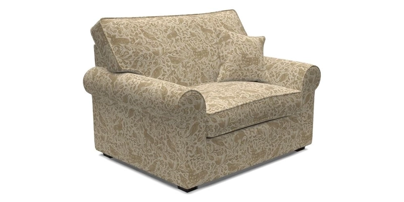 Upperton Snuggler Loose Cover in Two Tone Plain Biscuit - Loose cover option available