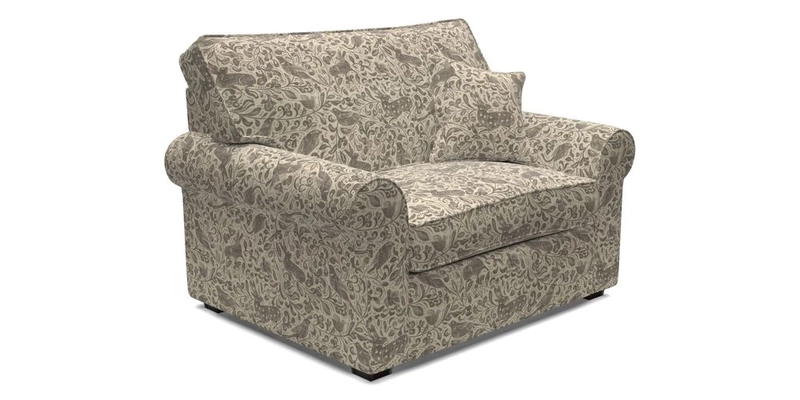 Upperton Snuggler Loose Cover in Two Tone Plain Biscuit - Loose cover option available