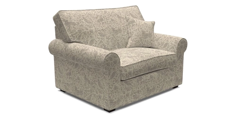 Upperton Snuggler Loose Cover in Two Tone Plain Biscuit - Loose cover option available