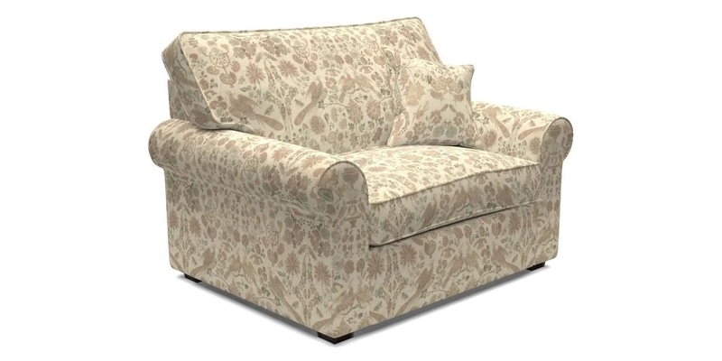 Upperton Snuggler Loose Cover in Two Tone Plain Biscuit - Loose cover option available