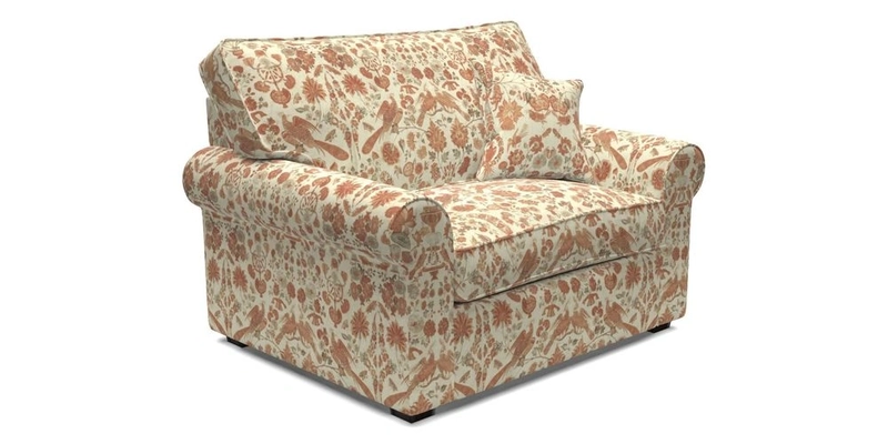 Upperton Snuggler Loose Cover in Two Tone Plain Biscuit - Loose cover option available