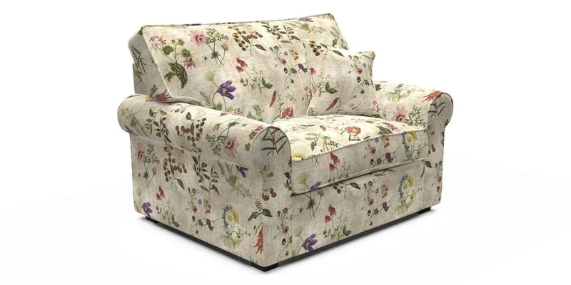 Upperton Snuggler Loose Cover in Two Tone Plain Biscuit - Loose cover option available