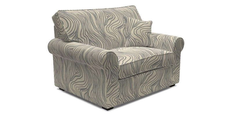 Upperton Snuggler Loose Cover in Two Tone Plain Biscuit - Loose cover option available