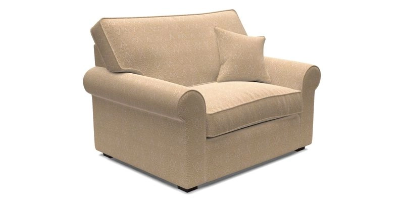 Upperton Snuggler Loose Cover in Two Tone Plain Biscuit - Loose cover option available