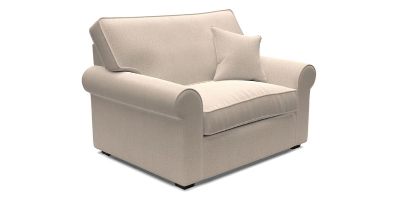 Upperton Snuggler Loose Cover in Two Tone Plain Biscuit - Loose cover option available