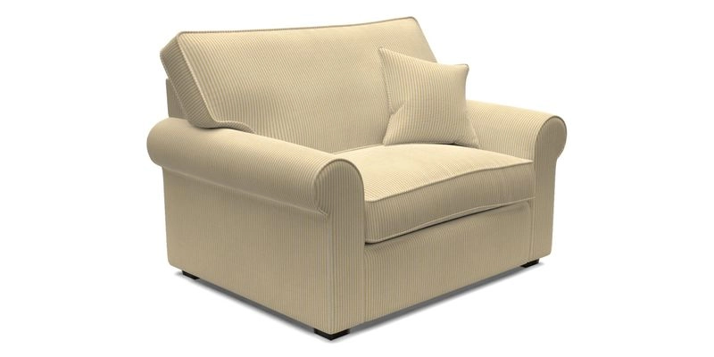 Upperton Snuggler Loose Cover in Two Tone Plain Biscuit - Loose cover option available
