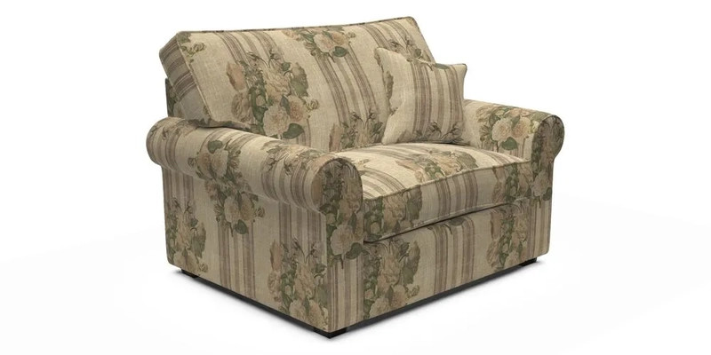 Upperton Snuggler Loose Cover in Two Tone Plain Biscuit - Loose cover option available