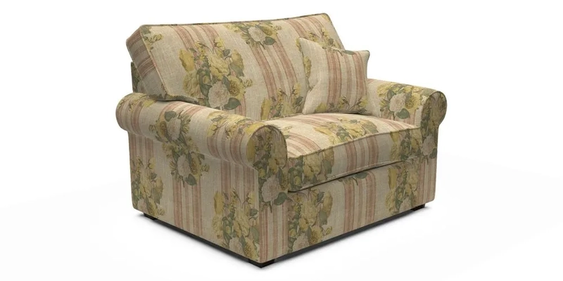 Upperton Snuggler Loose Cover in Two Tone Plain Biscuit - Loose cover option available