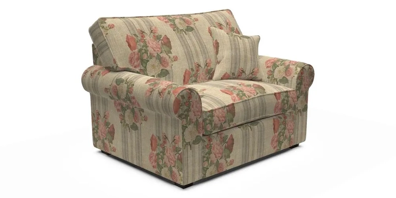 Upperton Snuggler Loose Cover in Two Tone Plain Biscuit - Loose cover option available