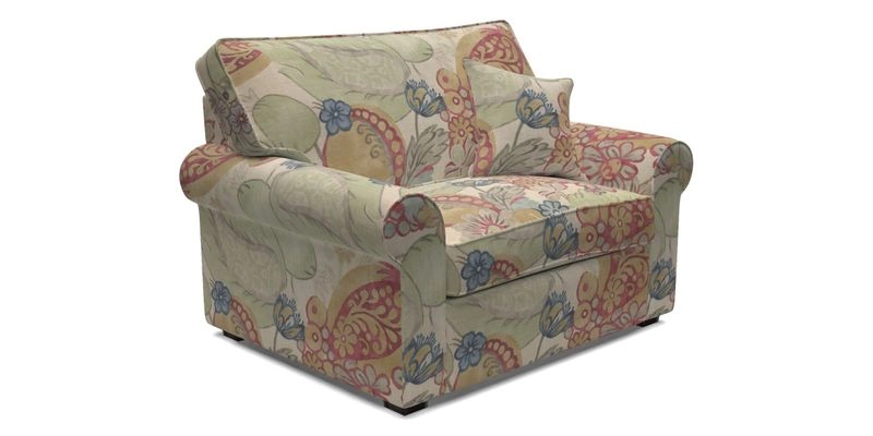 Upperton Snuggler Loose Cover in Two Tone Plain Biscuit - Loose cover option available