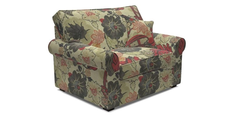 Upperton Snuggler Loose Cover in Two Tone Plain Biscuit - Loose cover option available