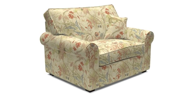 Upperton Snuggler Loose Cover in Two Tone Plain Biscuit - Loose cover option available